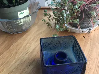 Lysestage - i blå skål