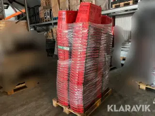 Indkøbskurve på hjul 1 palle - 129 styk