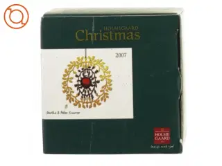 Julepynt Golden Christmas: årets julefryd 2007 fra Holmegaard (str. 13 x 8 cm)