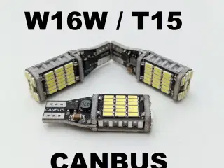 NY! Stærke W16W / T15 45 LED Pære med CANBUS