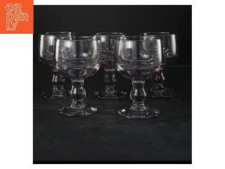 Lilla drikkeglas (str. 5 styk. ø. 9 cm. længde. 14,5 cm)