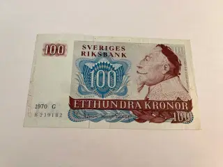 100 Kronor Sweden 1970 G