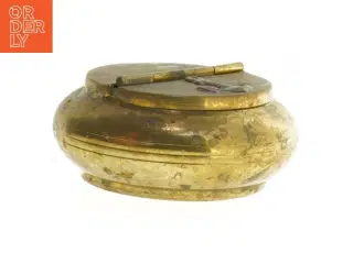 Messing askebæger med anker motiv (str. 8,5 x 4 cm)