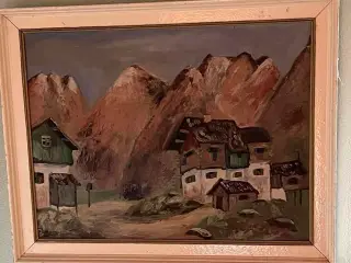 Maleri med motiv af alpelandet