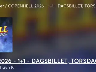 Copenhell 1+1 torsdag-fredag sælges.