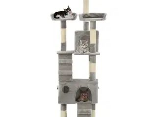 Kradsetræ til katte med sisal-kradsestolper 170 cm grå