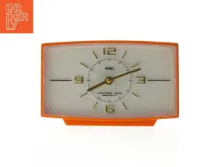 Vintage orange Vækkeur fra Metamec (str. 14x8x6 cm)