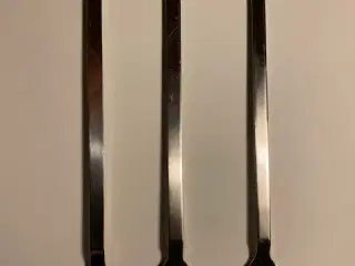 3 stk teskeer med langt håndtag rustfrit stål 18/8