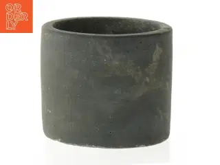 Lille grå vase (str. Ø. 8 cm. længde. 7 cm)