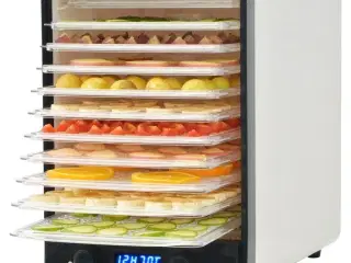 Fødevaredehydrator med 10 bakker 550 W hvid