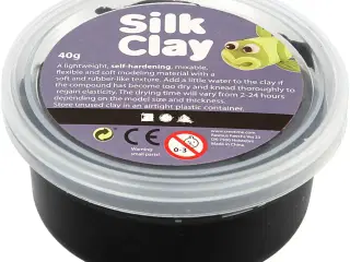Silk Clay® Sort - 40g Selvhærdende Modelleringsmasse