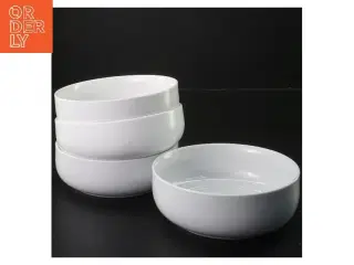 Sæt af 4 hvide skåle (str. 4 stk Ø 13 cm)