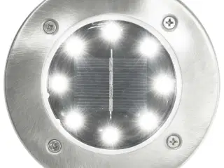 Soldrevne LED-nedgravningsspots 8 stk. hvidt lys