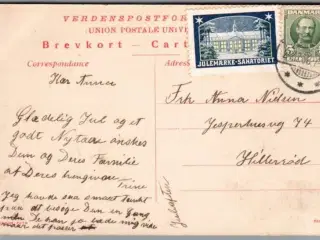 Julemærke 1908 på Postkort