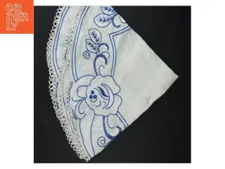Retro Rund broderet dug (str. Ø 62 cm)