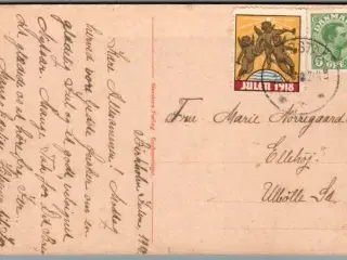 Julemærke 1918 på Postkort