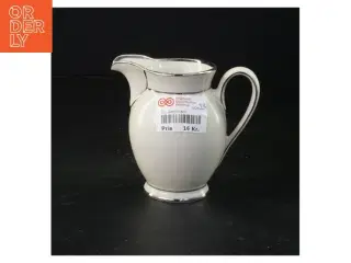 Hvid porcelænskande fra Kjøbenshavn Porcellains Maleri (str. 10 x 11 cm)