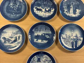 Royal Copenhagen juleplatter 1980- 1989