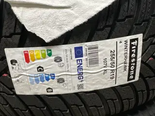 Nye 19” alufælge med nye firestone vinterdæk