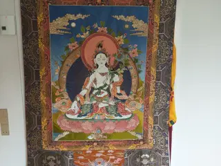 Tibetansk thangka - Hvid Tara