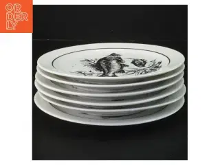 Fisketallerkener fra Inglasur - 6 stk (str. Ø 19 cm)