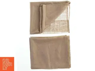 Brune smalle gardiner eller bordløbere i stof (str. 220 x 65 cm)