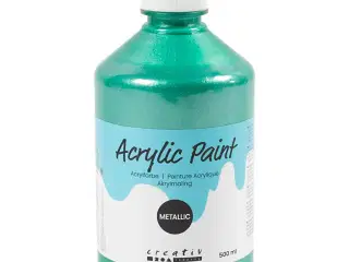Akrylmaling Metallic, metallic, grøn, 500ml/ 1 fl.