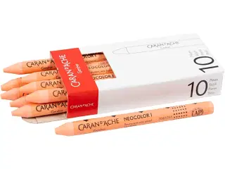 CARAN D’ACHE Neocolor I Vokspastel Salmon, 10 stk.