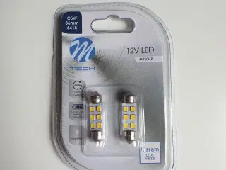 LED Pærer 2 x 6 SMD 2835 LED C5W C10W SV8.5-8 36mm
