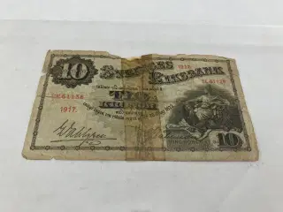10 Kronor 1917 Sweden - Very bad condition