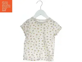 Kortærmet T-shirt med blomsterprint fra Lindex (str. 98)