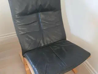 Siesta Fiora lænestol- høj ryg, sort læder