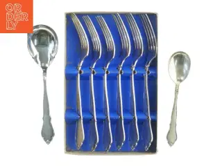 Sæt med sølvbestik fra Gero (str. 20 cm)