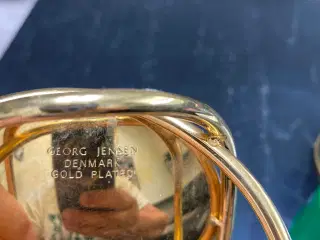 Georg Jensen lysestage. Guldbelagt
