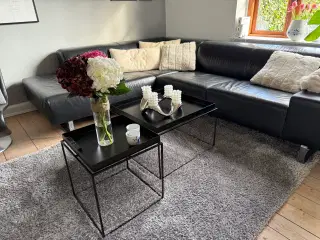 Hjørne sofa - sort læder (Bolia)