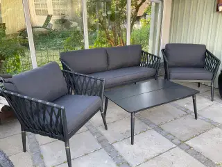 Lounge havesæt sofa bord og 2 stole