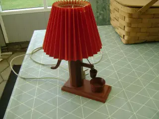 Retro Teak bordlampe