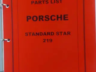 Reservedelsbog porshe standard 219