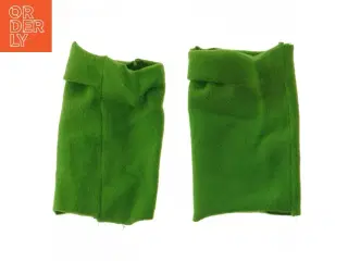 Grønne fleece benvarmere (str. 16 x 10 cm)