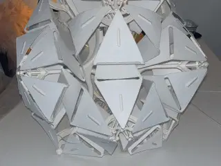 RAMSELE Loftlampe, geometrisk/hvid, 43 cm