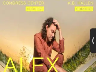2 biletter til Alex Vargas 9 december Tran søges