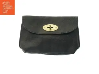 Sort clutch taske / kosmetikpung Darley med guldspænde fra Mulberry (str. 18,5 x 12,5 x 6,5 cm)