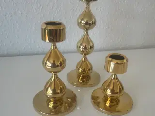 Asmussen guld dråbe lysestager 