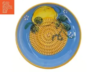 Dekorativ tallerken med citron motiv fra Rupi 1980 (str. Ø 12 cm)