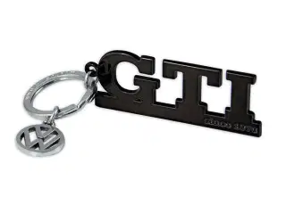 VW GTI nøglering m. logo vedhæng, sort