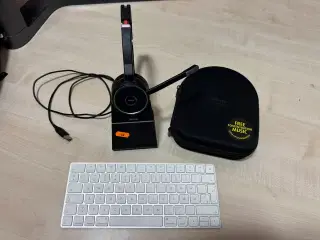 Tastatur APPLE, headset JABRA