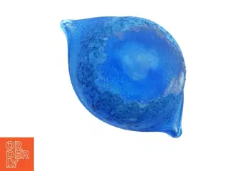 Blå glas skål (str. Ø. 20 cm)