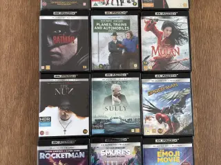 12 stk 4K film blandet