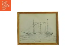 Skibsportræt af skibet Christian (str. 27 x 22 cm)