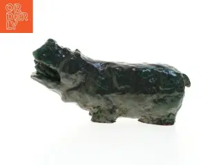 Keramisk flodhest figur (str. 24x8,5 cm)